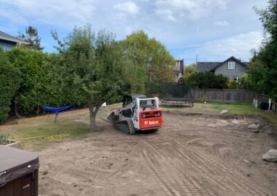 excavating the yard