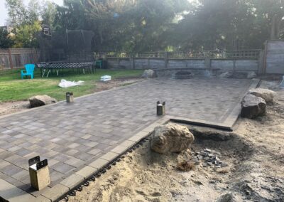 interlocking paver patio